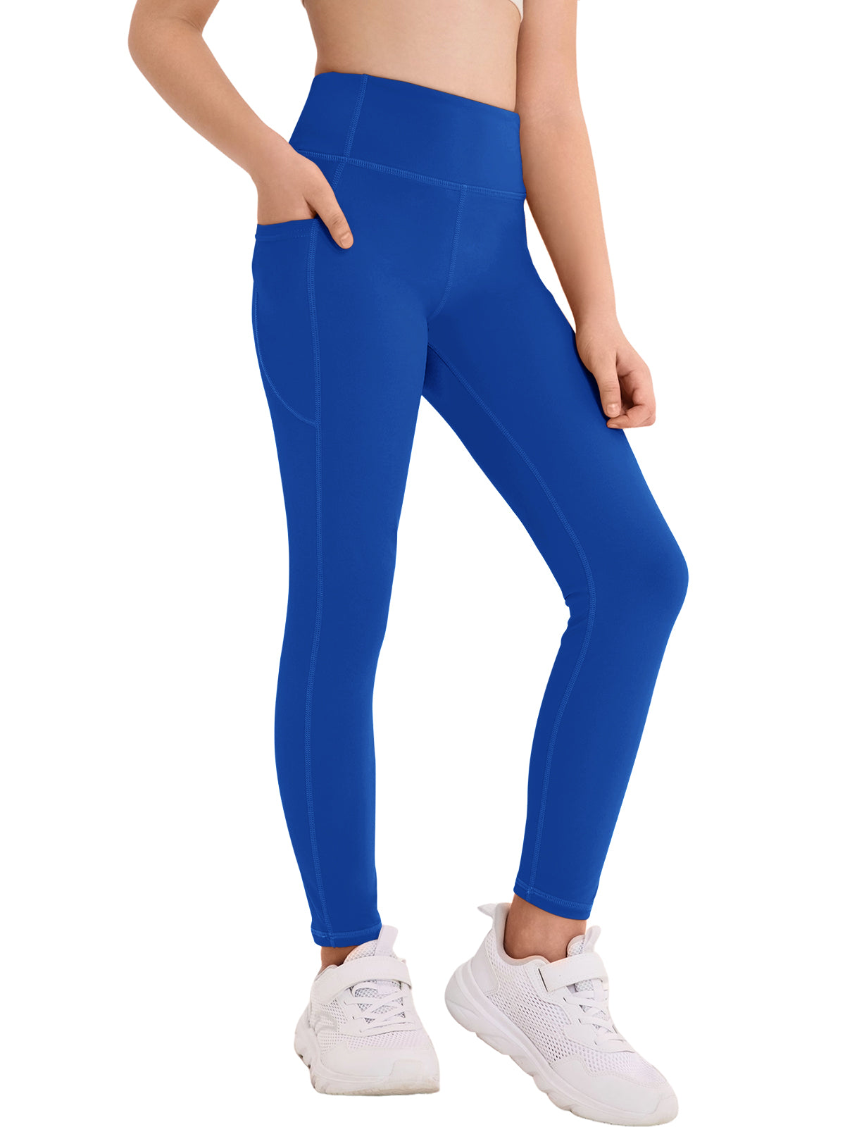 Halomorning Girls Royal Blue Athletic Leggings