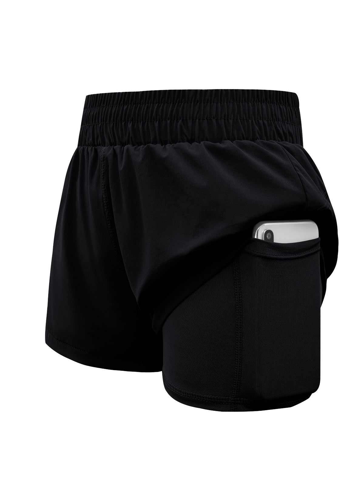Halomorning Girls Black Athletic Shorts