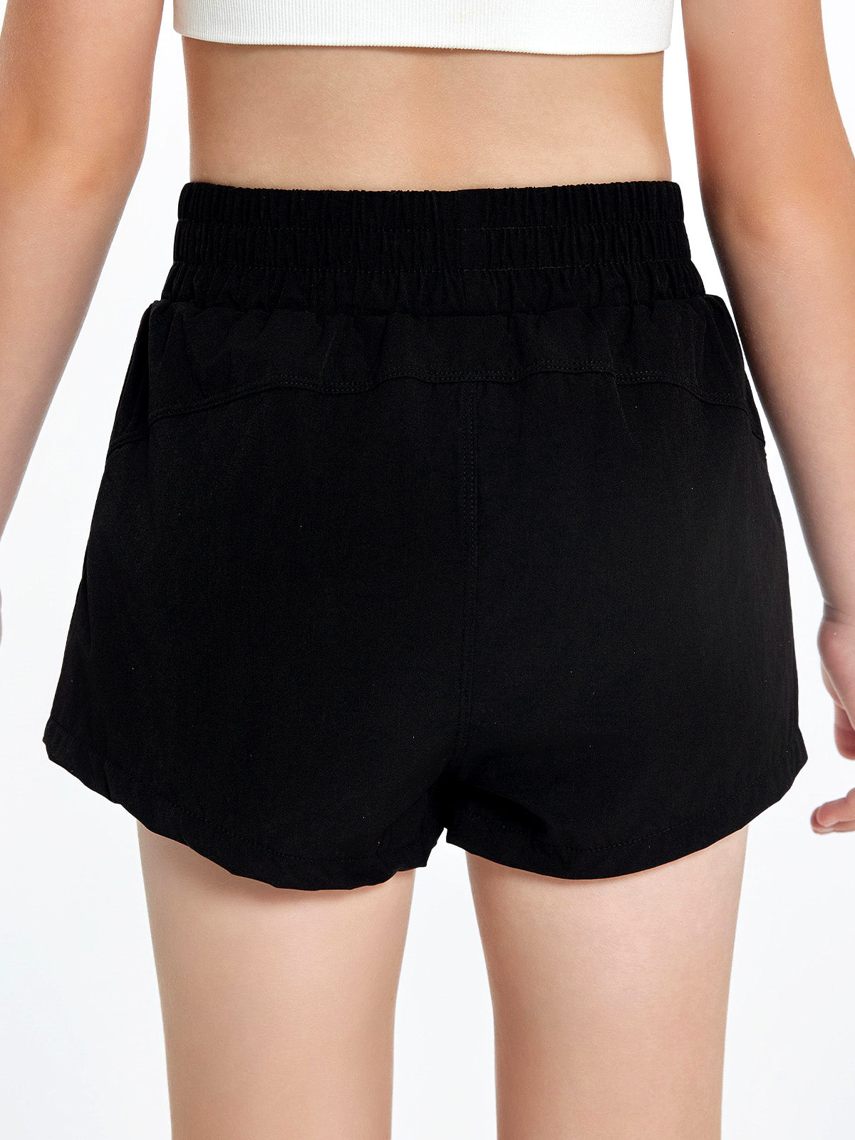 Halomorning Girls Black Athletic Shorts
