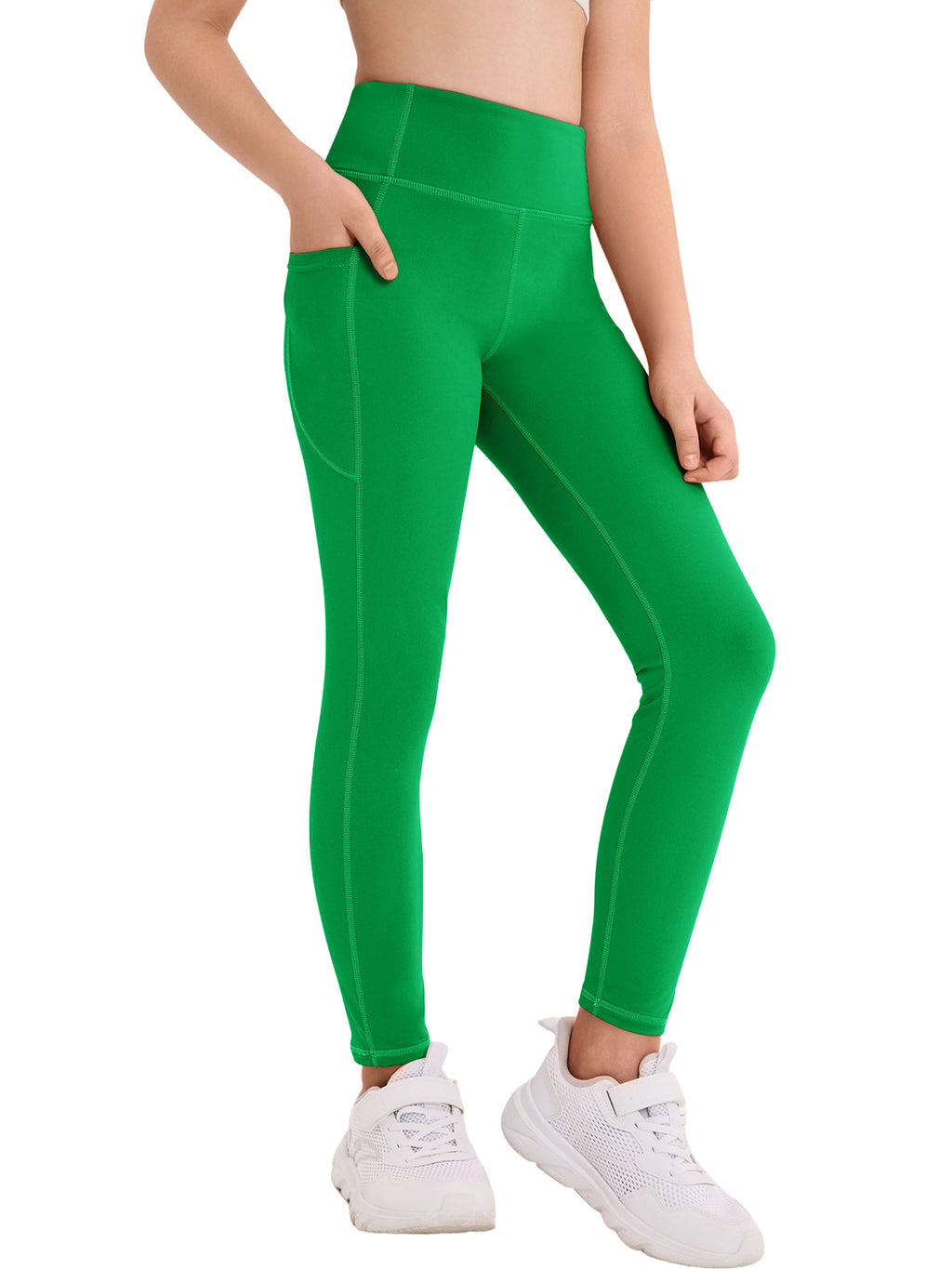 Halomorning Girls Green Athletic Leggings