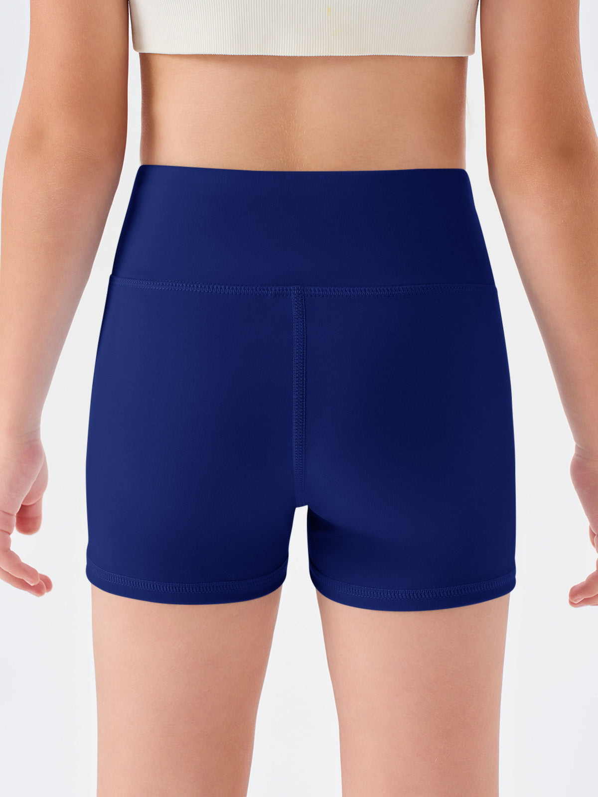 Halomorning Girls Navy High Waisted Athletic Shorts
