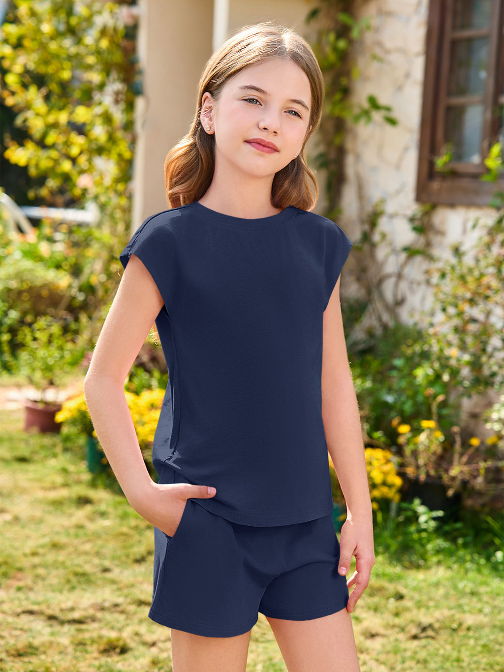 Halomorning Girls Summer Navy Outfits