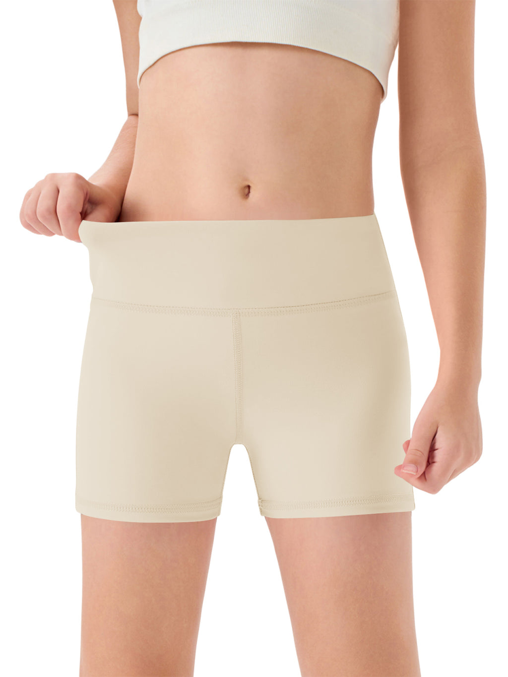 Halomorning Girls Nude High Waisted Athletic Shorts