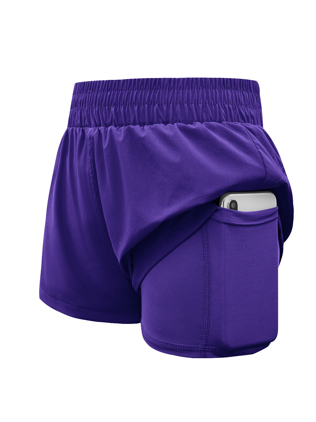 Halomorning Girls Purple Athletic Shorts