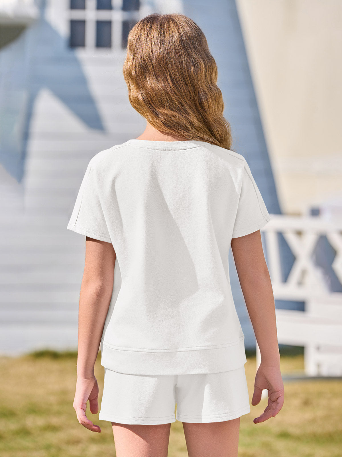 Halomorning Girls 2 Piece White Summer Outfits