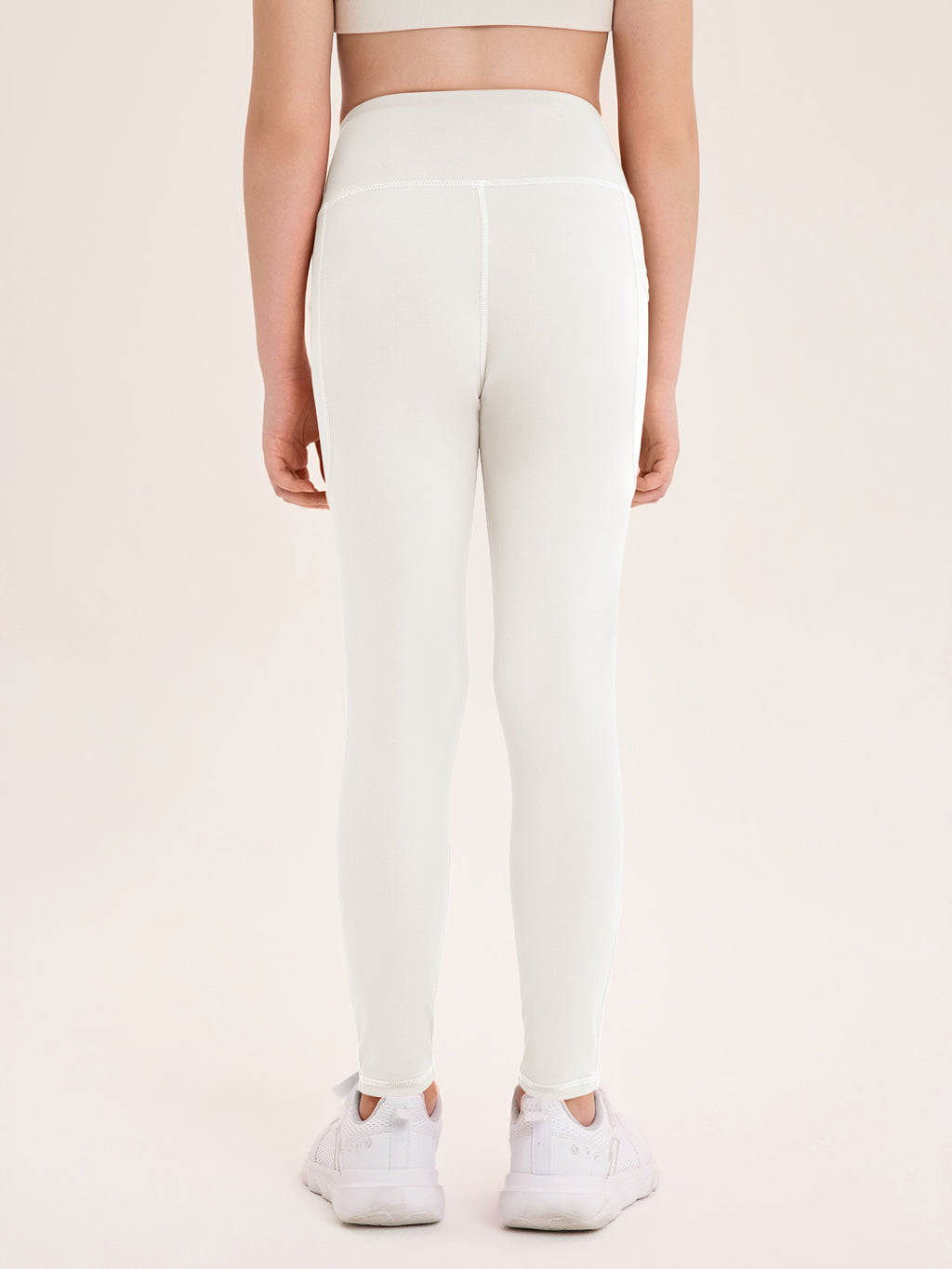 Halomorning Girls White Athletic Leggings