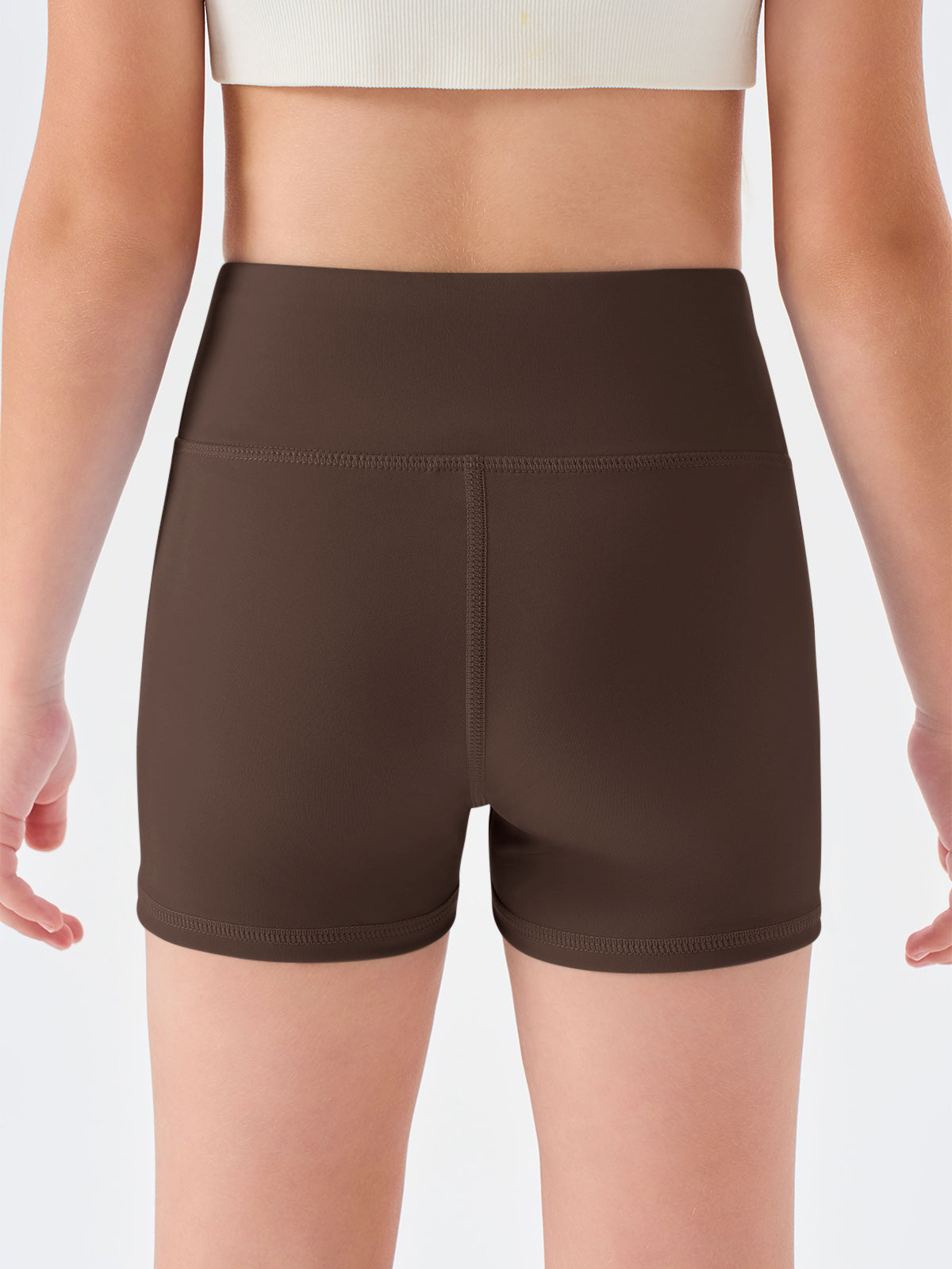 Halomorning Girls Coffee High Waisted Athletic Shorts
