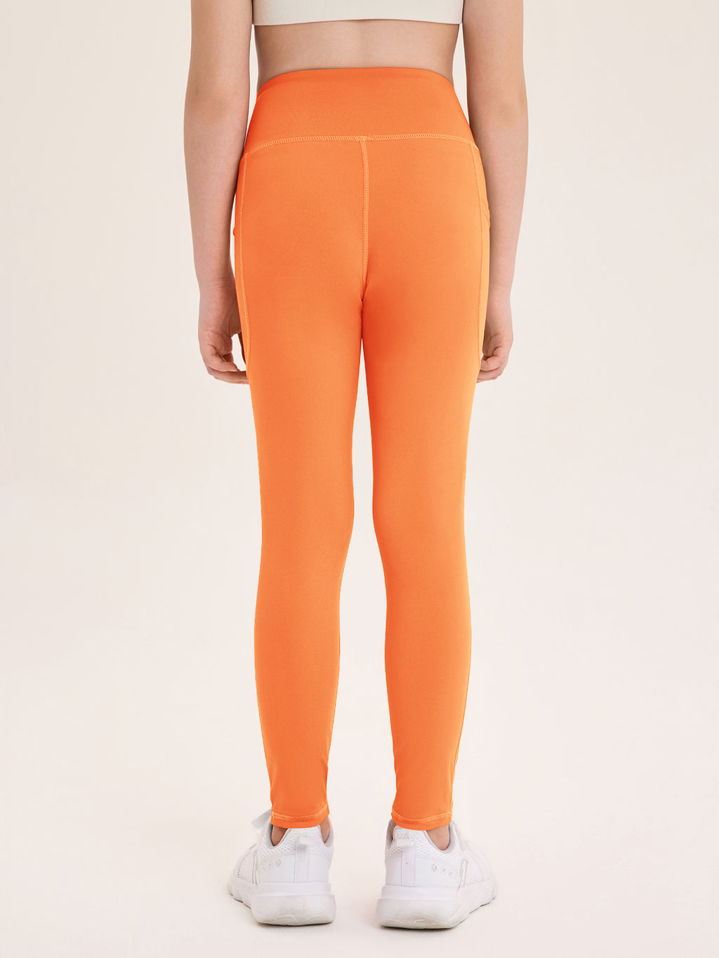 Halomorning Girls Orange Athletic Leggings