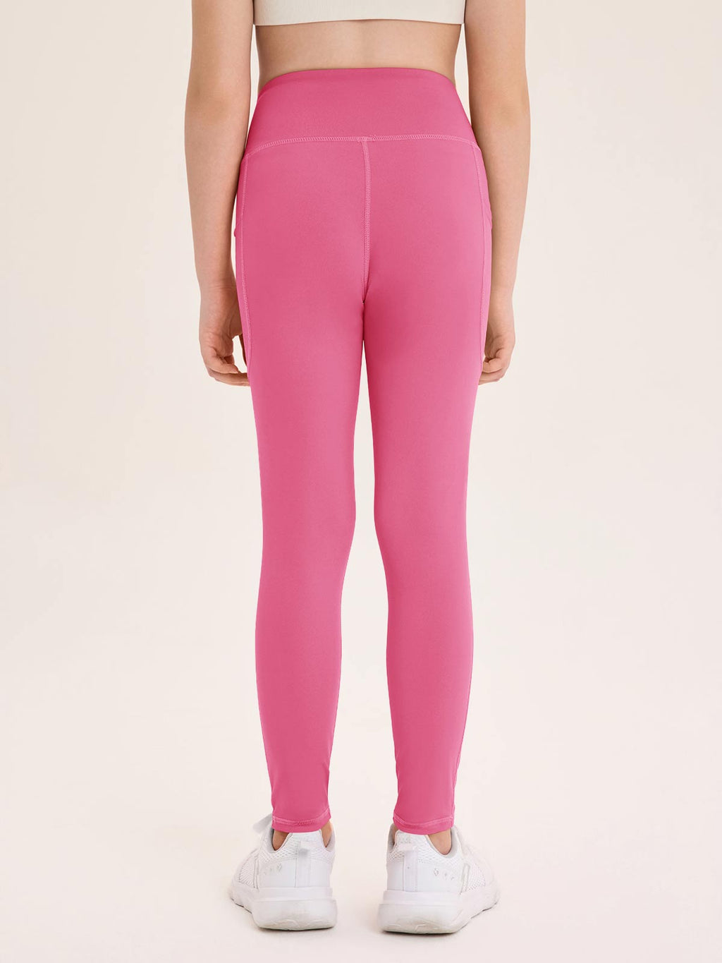 Halomorning Girls Dark Pink Athletic Leggings