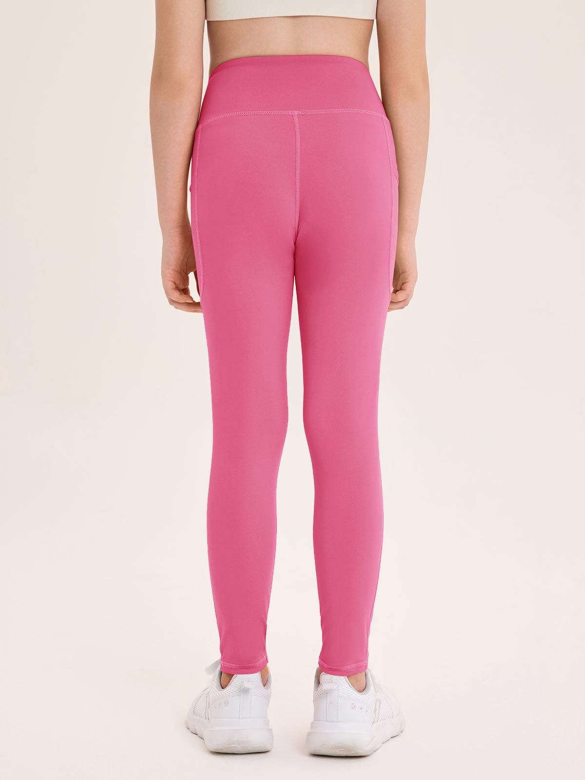Halomorning Girls Dark Pink Athletic Leggings