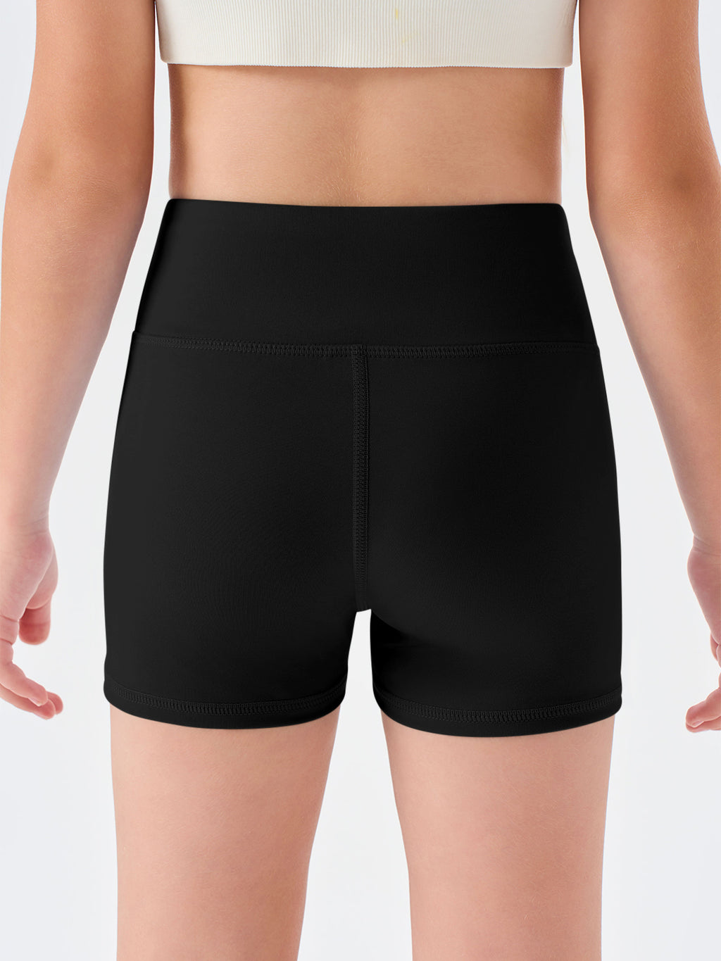 Halomorning Girls Black High Waisted Athletic Shorts