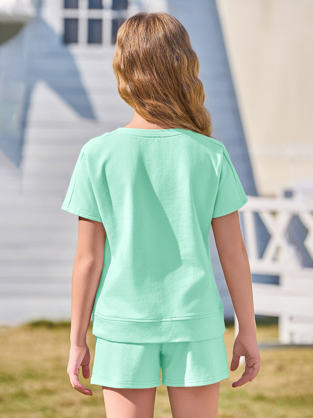 Halomorning Girls 2 Piece Green Summer Outfits