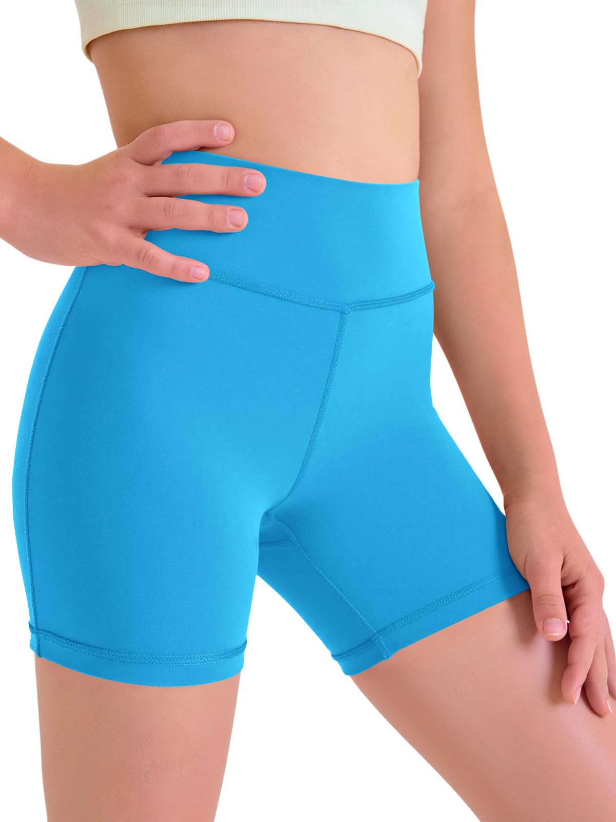 Halomorning Girls Blue Athletic Workout Shorts