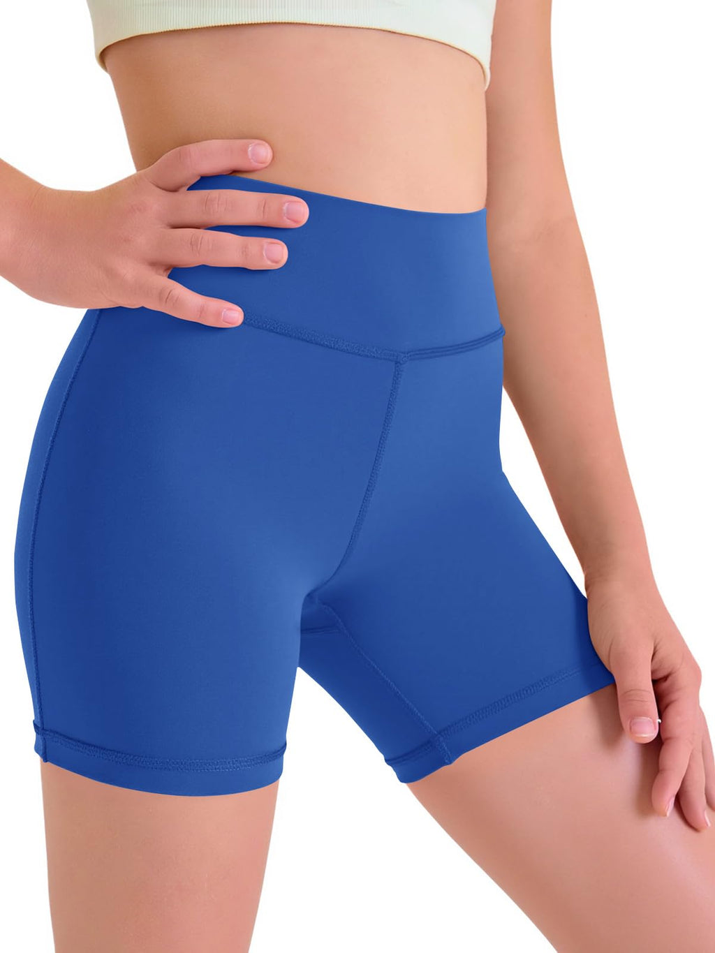 Halomorning Girls Royal Blue Athletic Workout Shorts
