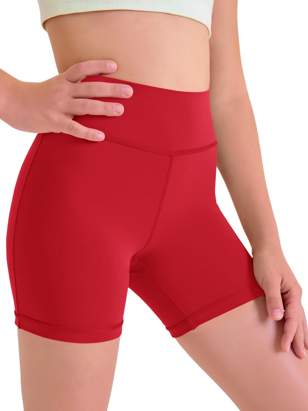 Halomorning Girls Red Athletic Workout Shorts