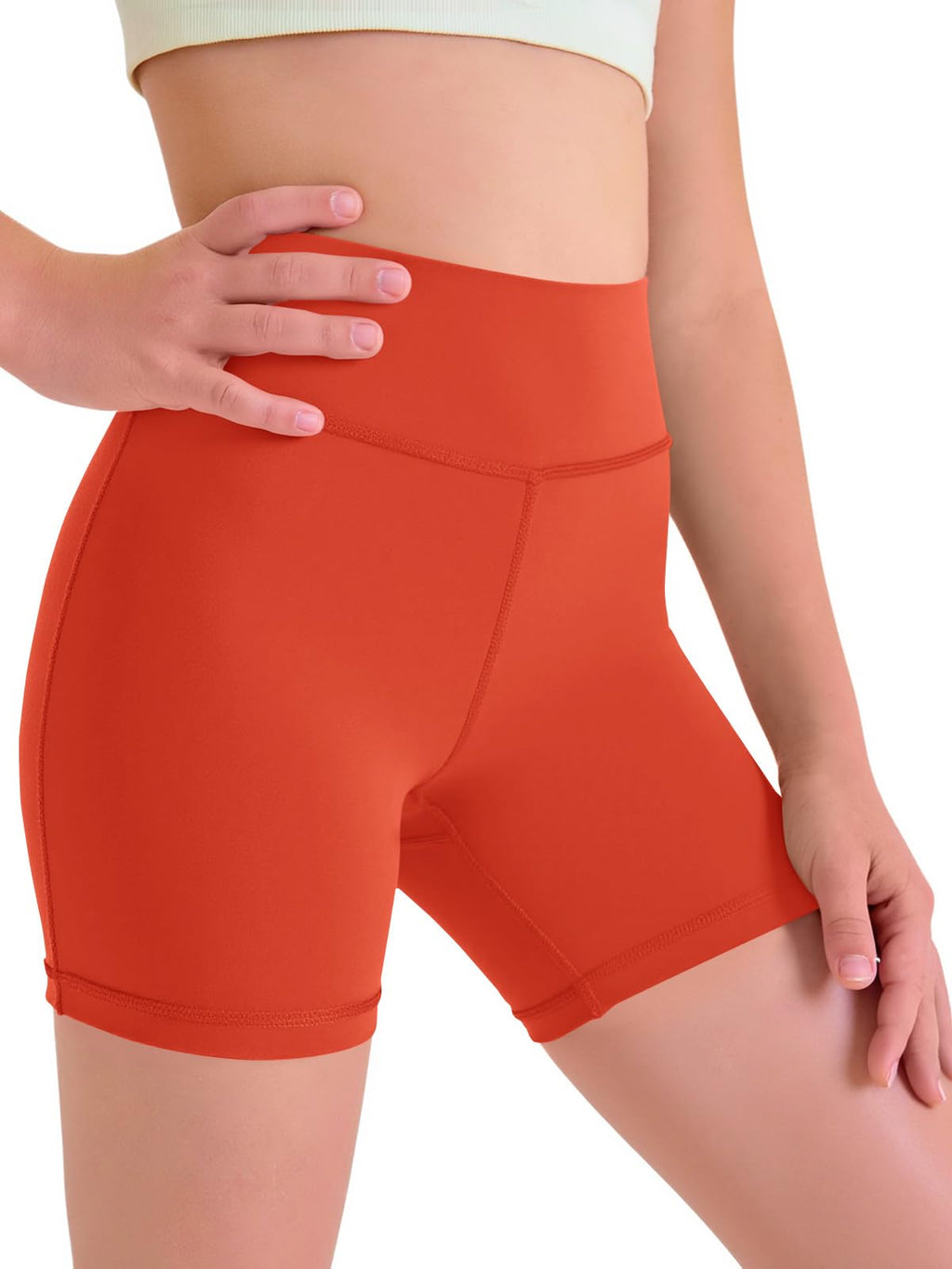 Halomorning Girls Orange Athletic Workout Shorts