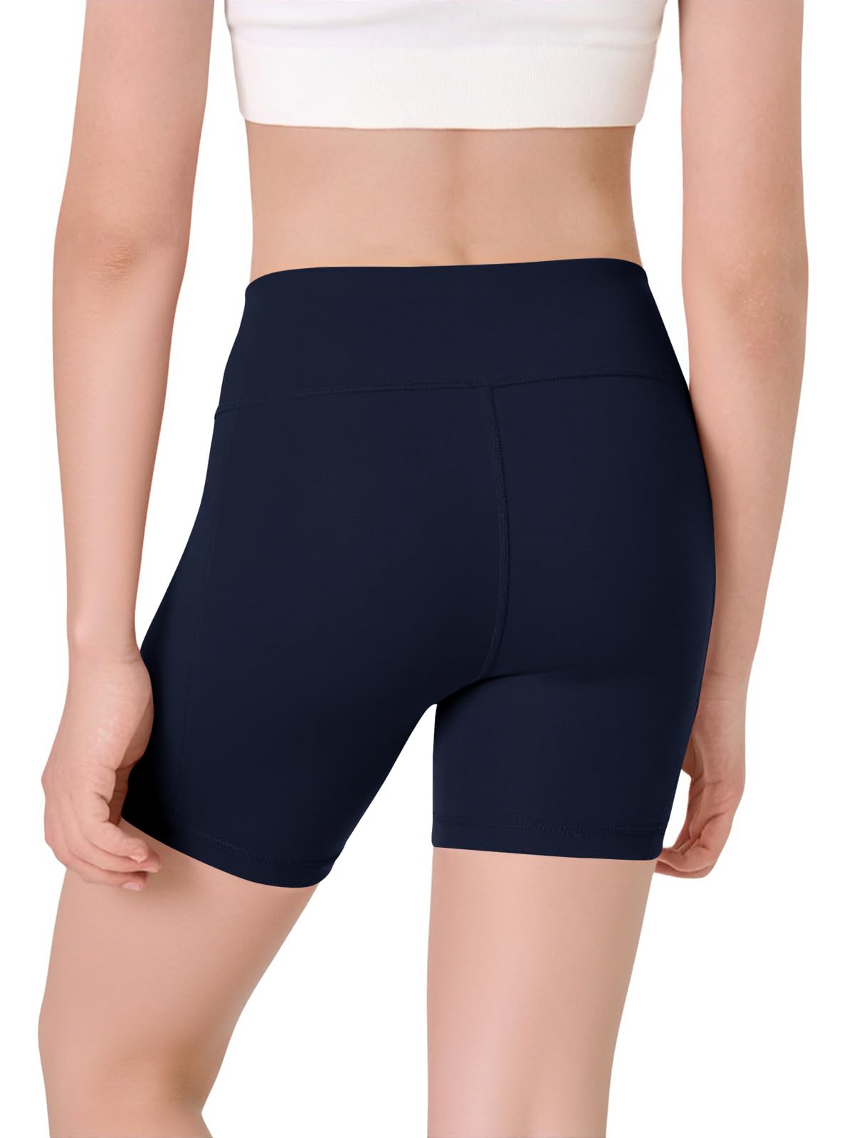 Halomorning Girls Navy Blue Athletic Workout Shorts