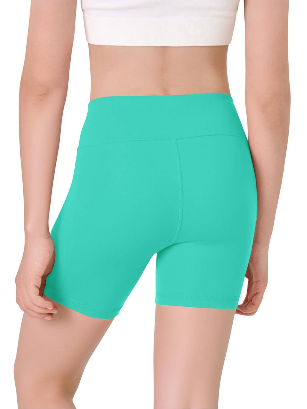 Halomorning Girls Green Athletic Workout Shorts