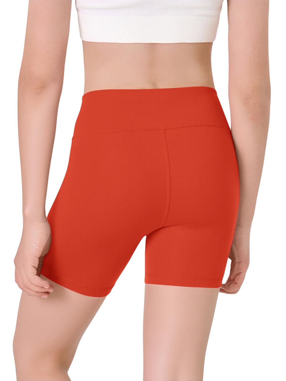 Halomorning Girls Orange Athletic Workout Shorts