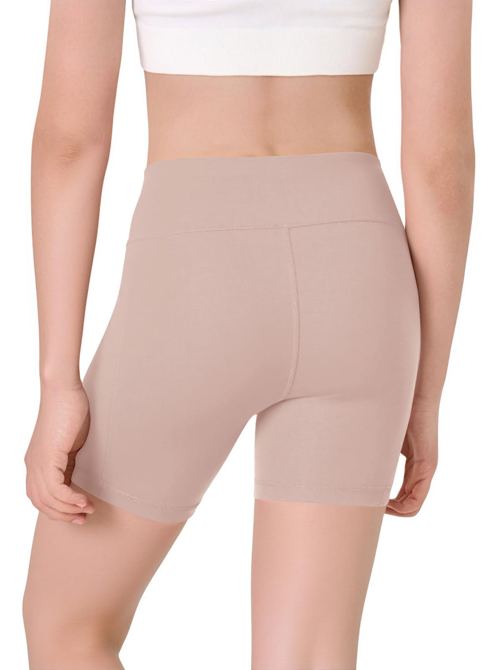 Halomorning Girls Nude Pink Athletic Workout Shorts