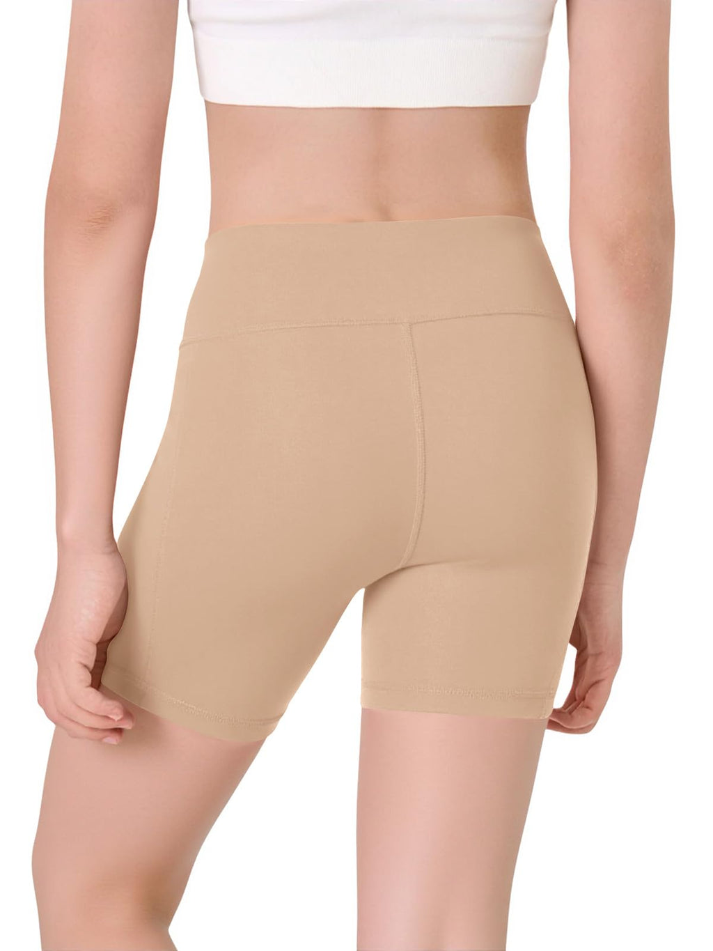 Halomorning Girls Cream Athletic Workout Shorts