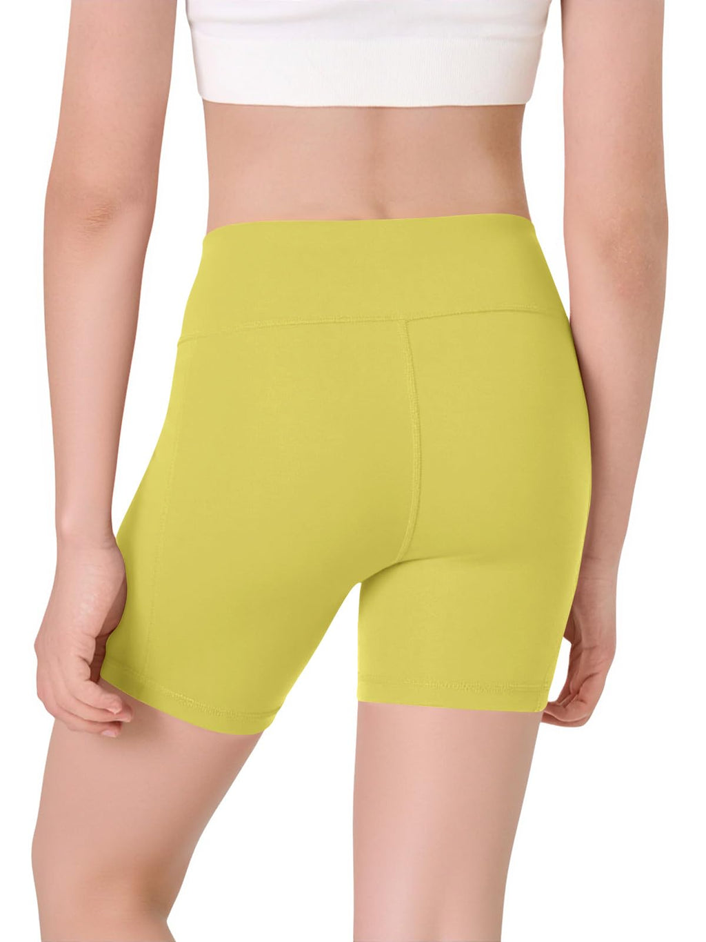 Halomorning Girls Yellow Athletic Workout Shorts
