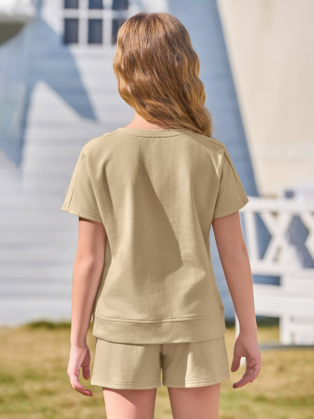 Halomorning Girls 2 Piece Brown Summer Outfits