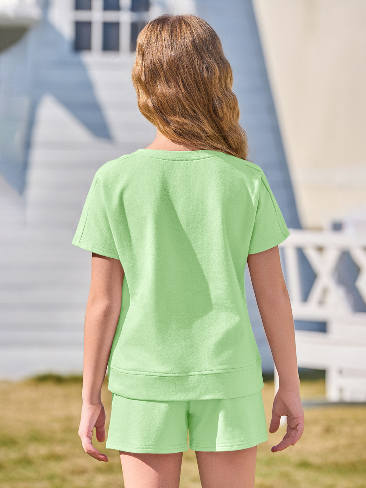 Halomorning Girls 2 Piece Green Summer Outfits