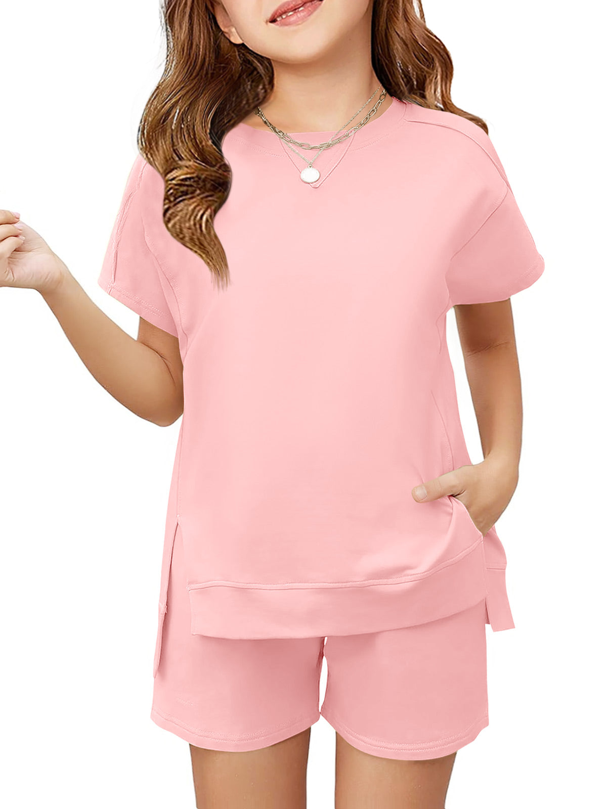 Halomorning Girls 2 Piece Pink Summer Outfits