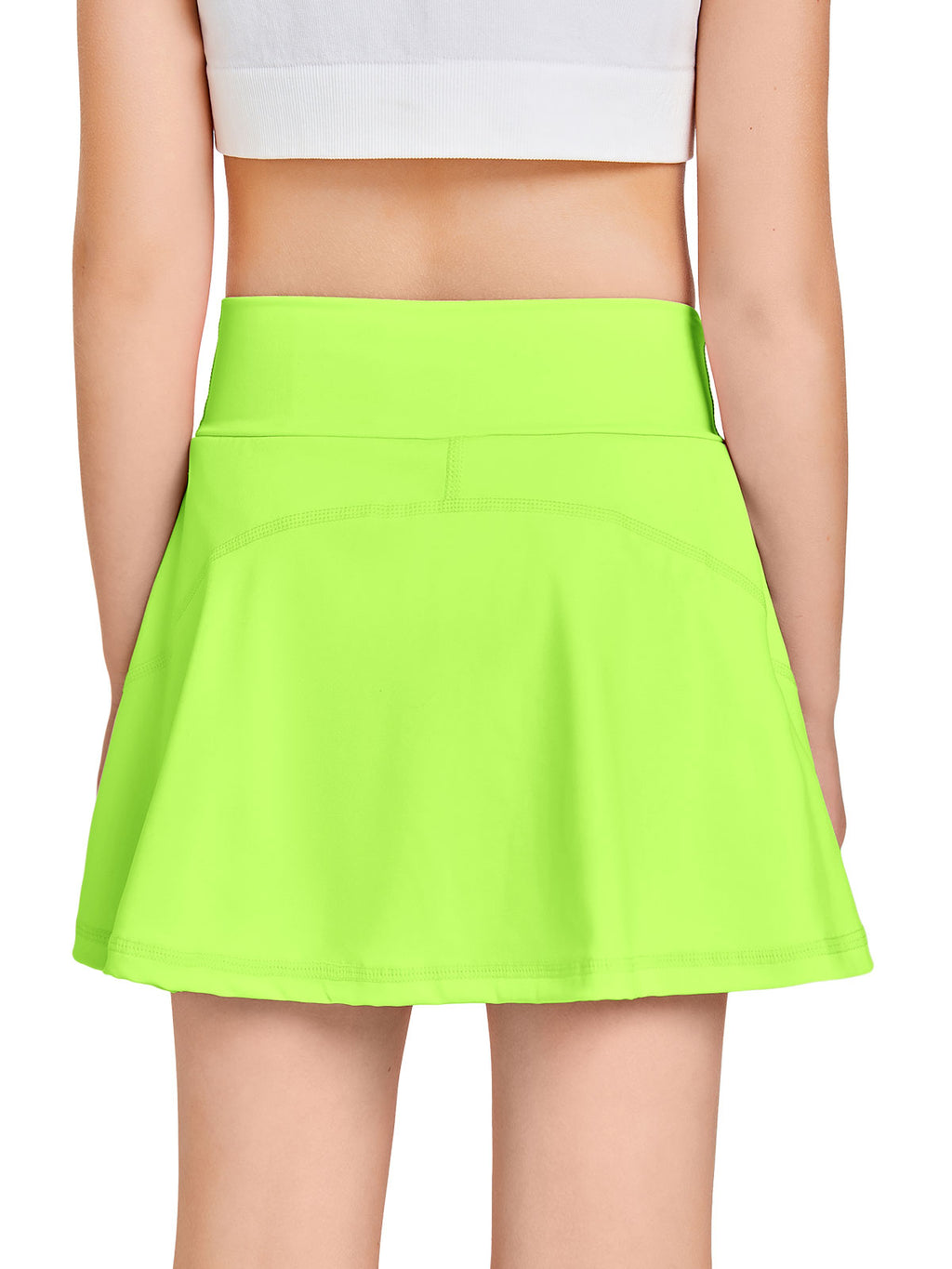 Halomorning Kids Fluorescent Green Workout Running Skirt