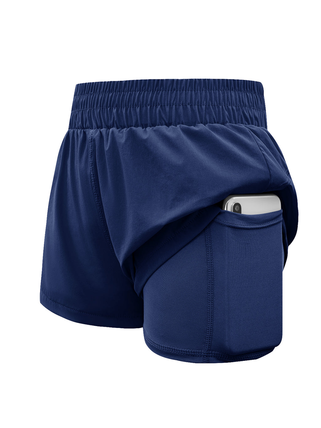 Halomorning Girls Navy Blue Athletic Shorts