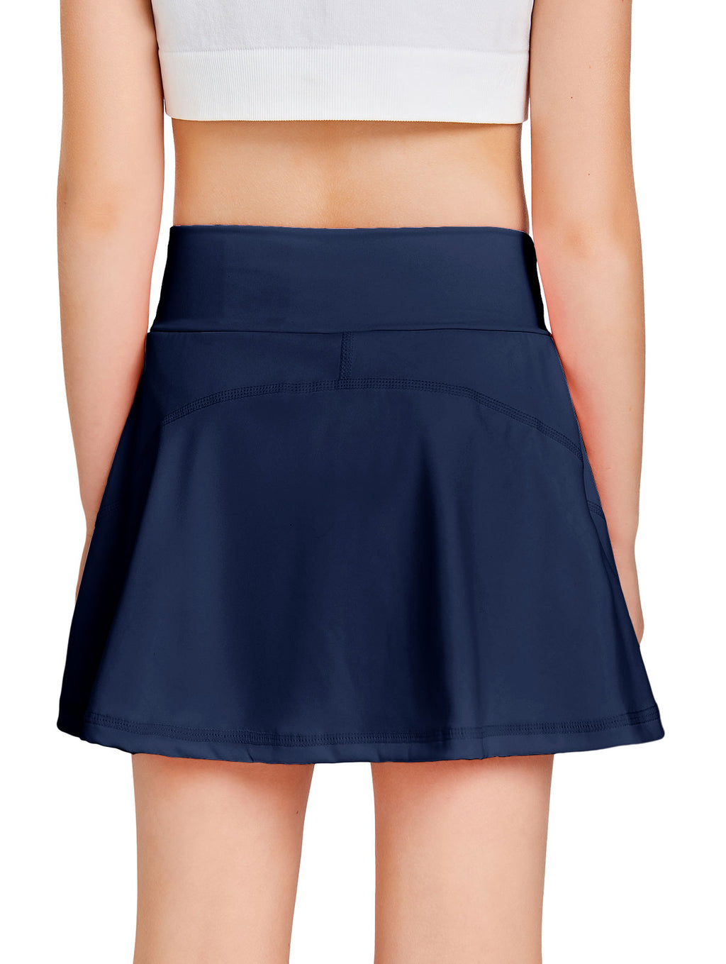 Halomorning Kids Navy Blue Workout Running Skirt