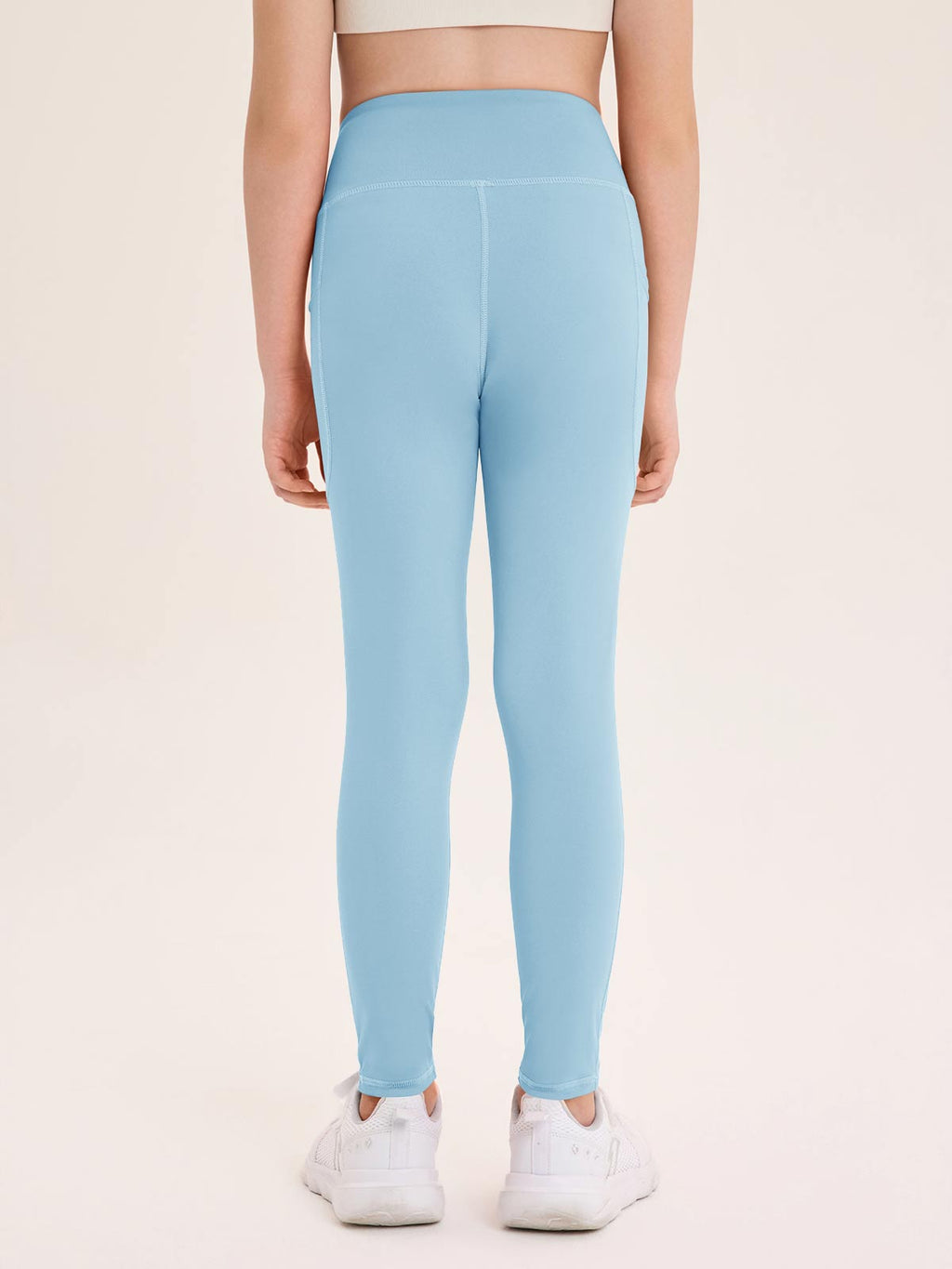Halomorning Girls Light Blue Athletic Leggings