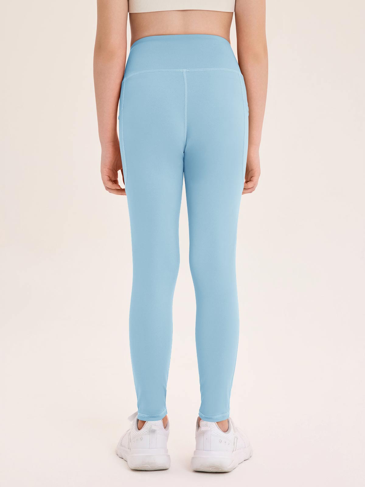 Halomorning Girls Light Blue Athletic Leggings