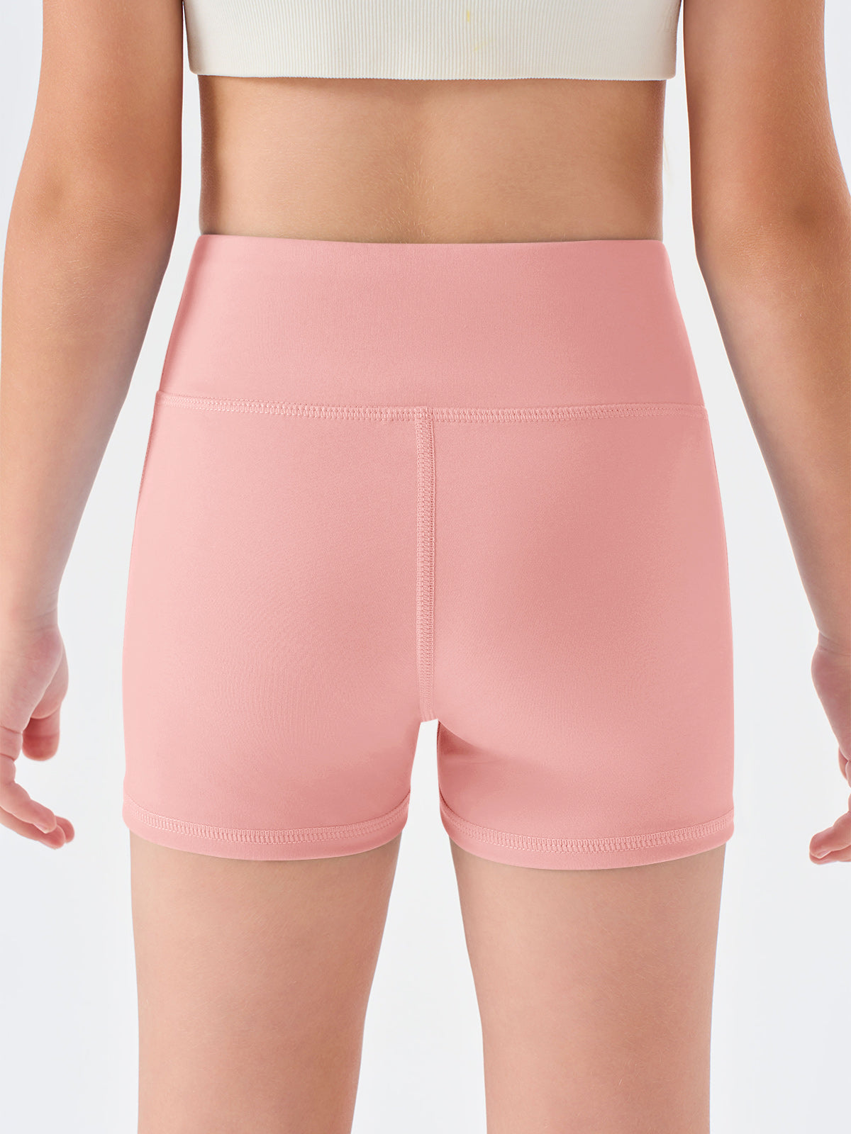 Halomorning Girls Pink High Waisted Athletic Shorts