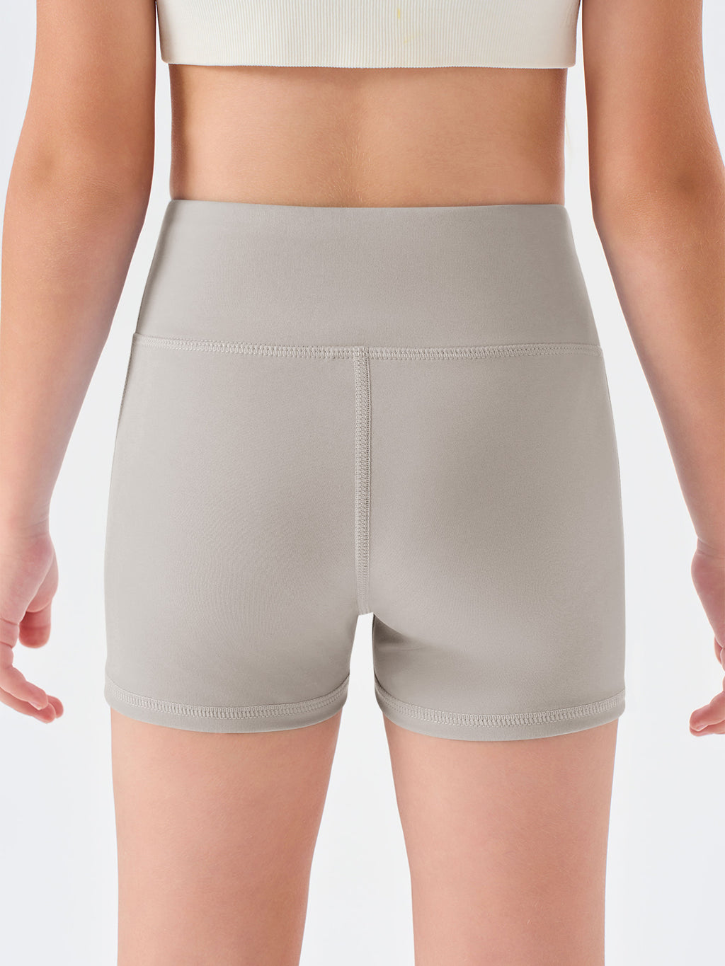 Halomorning Girls Light Gray High Waisted Athletic Shorts