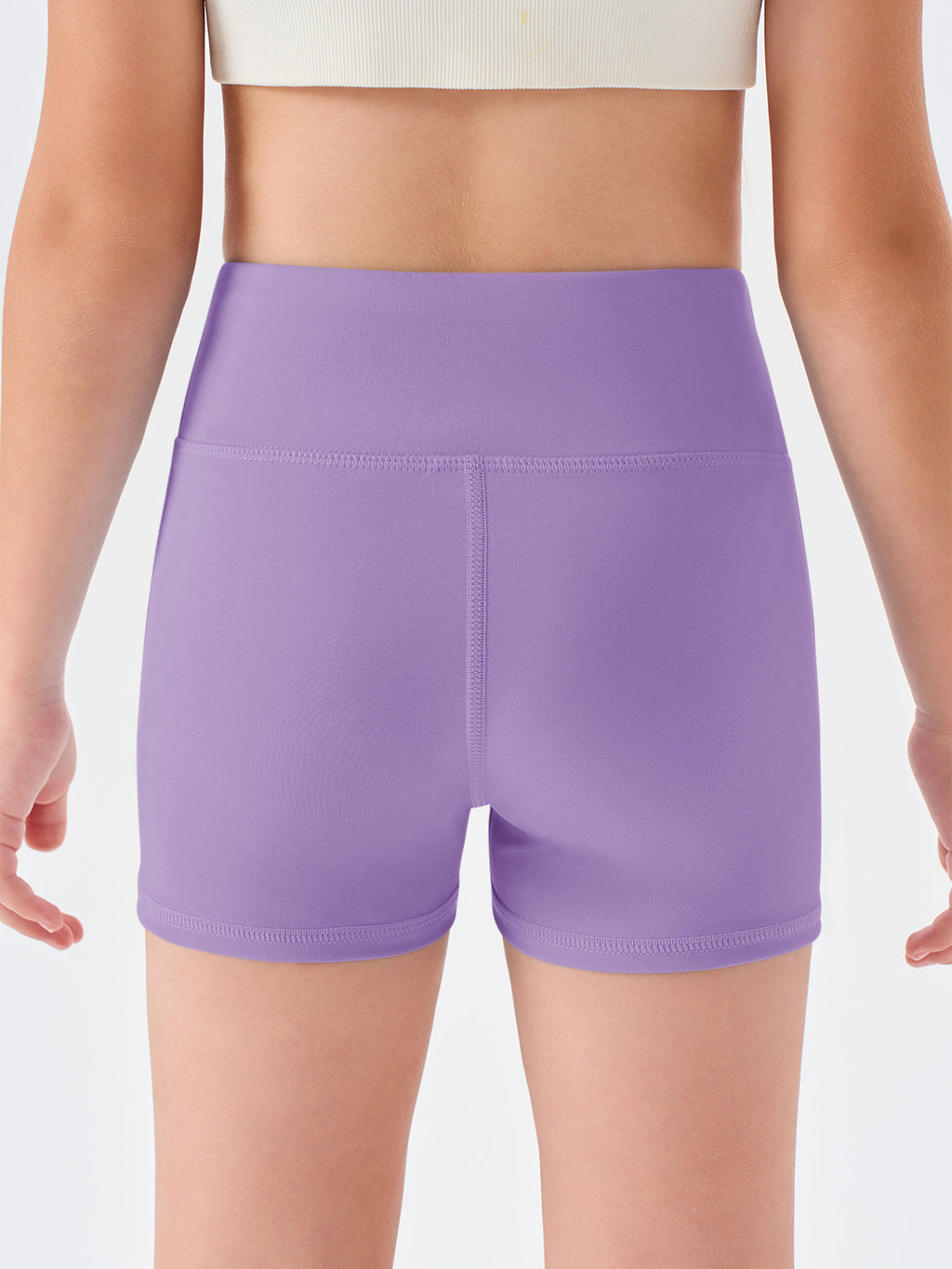 Halomorning Girls Light Purple High Waisted Athletic Shorts