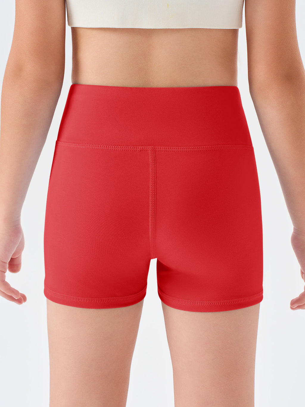 Halomorning Girls Red High Waisted Athletic Short