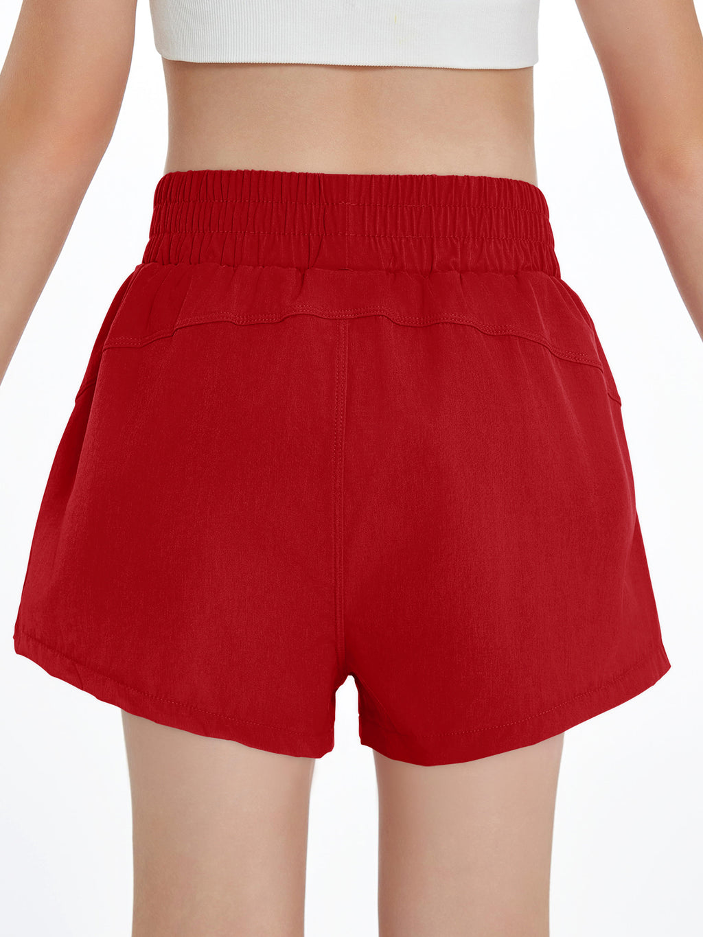 Halomorning Girls Red Athletic Shorts