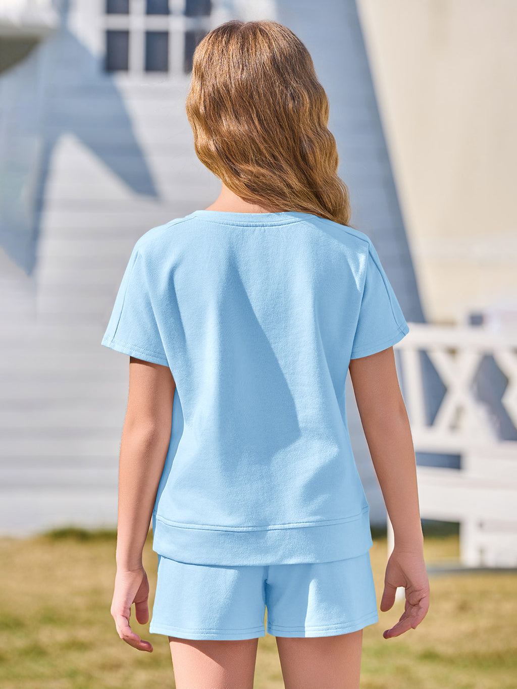 Halomorning Girls 2 Piece Blue Summer Outfits