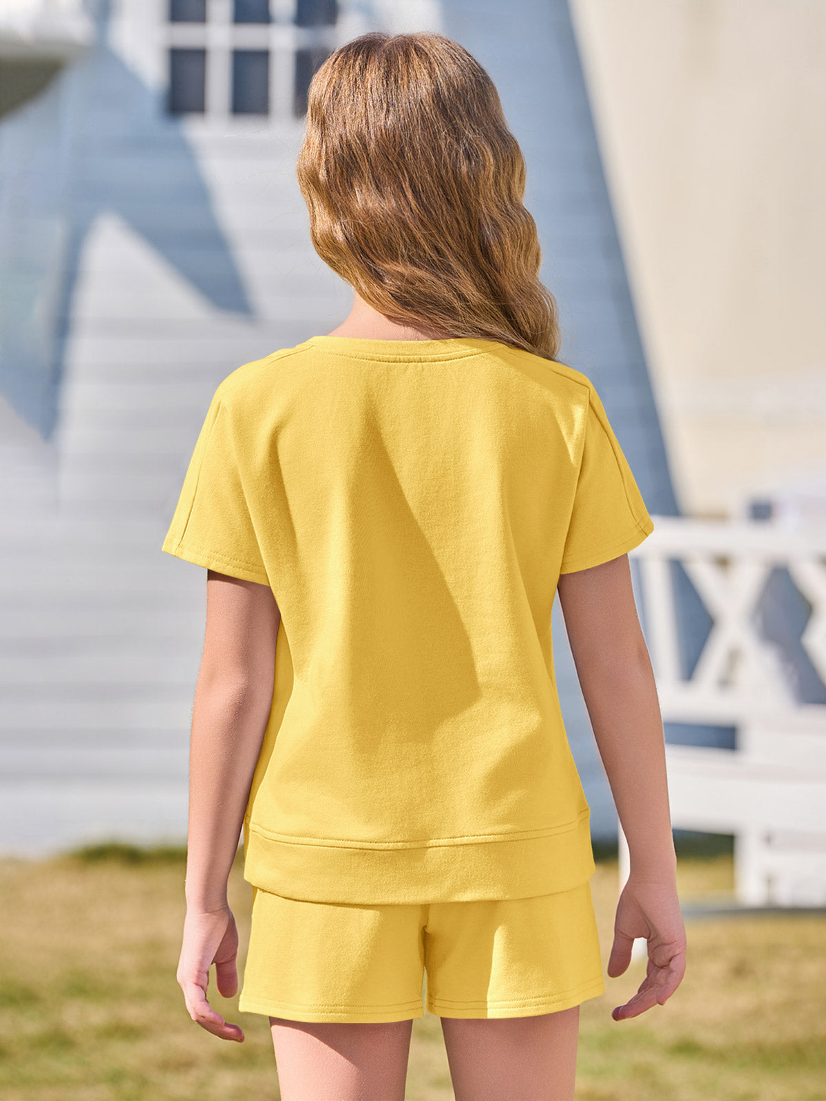 Halomorning Girls 2 Piece Yellow Summer Outfits