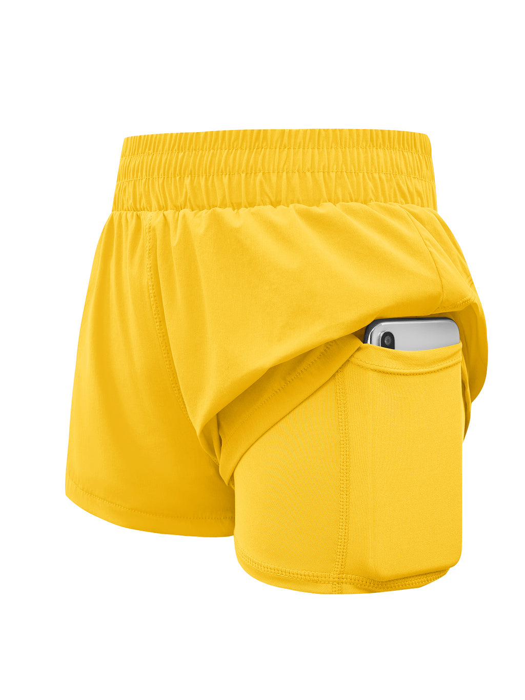 Halomorning Girls Yellow Athletic Shorts