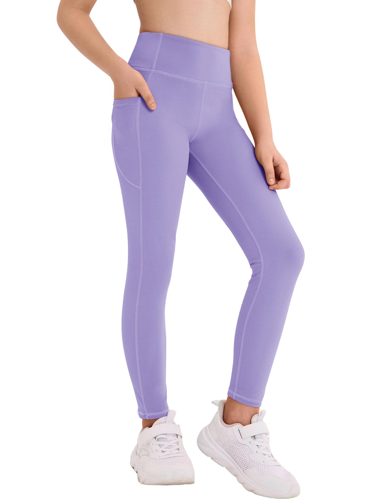 Halomorning Girls Purple Athletic Leggings